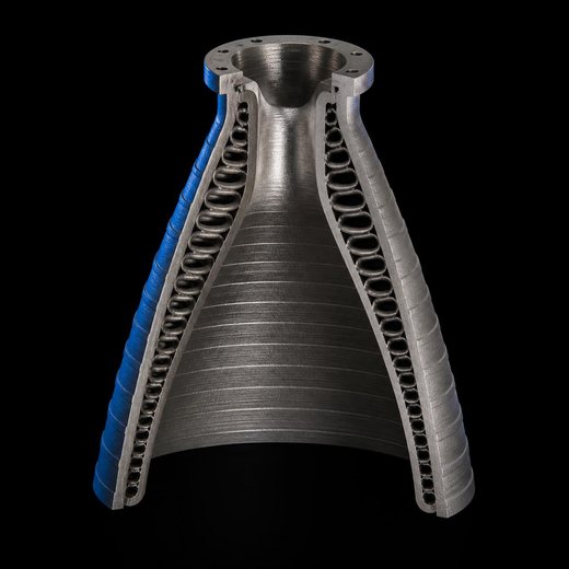 3D-printed Cooled nozzle
